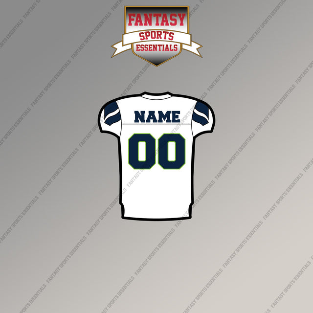 Seattle Seahawks Personalized Current Away Jersey Magnets