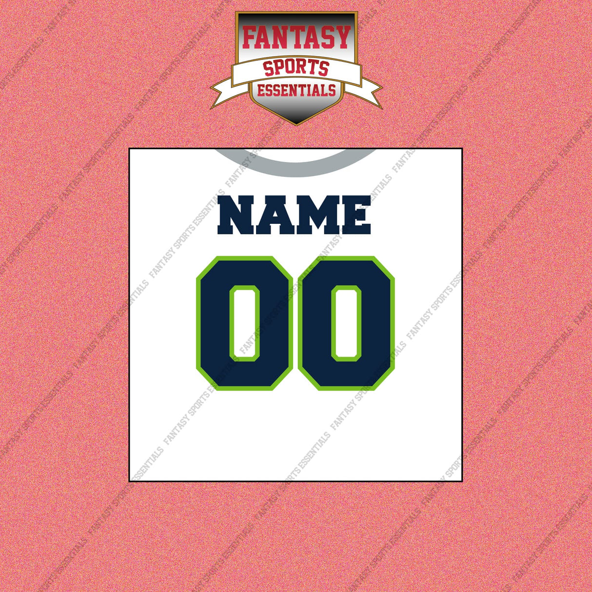 Seattle Seahawks Personalized Current Away Jersey Wall Art Prints