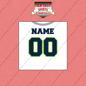 Seattle Seahawks Personalized Current Away Jersey Wall Art Prints