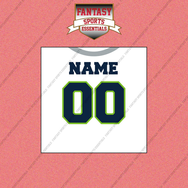 Seattle Seahawks Personalized Current Away Jersey Wall Art Prints
