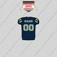 Seattle Seahawks Personalized Current Home Jersey Glossy Stickers