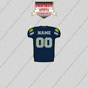 Seattle Seahawks Personalized Current Home Jersey Glossy Stickers