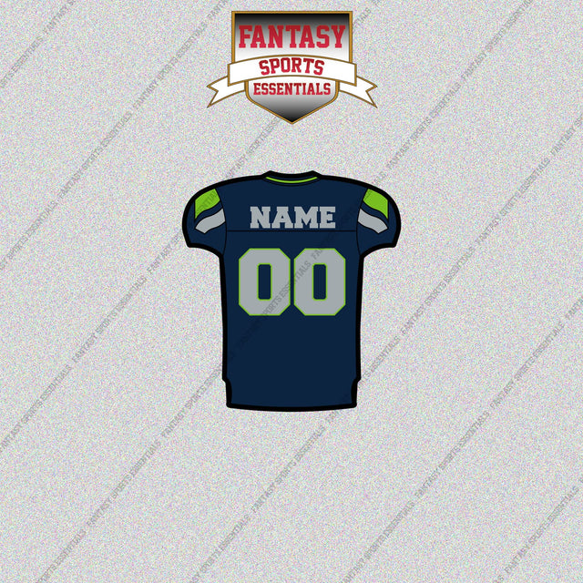 Seattle Seahawks Personalized Current Home Jersey Glossy Stickers
