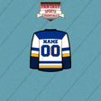 St. Louis Blues Personalized Current Away Jersey Car Decals