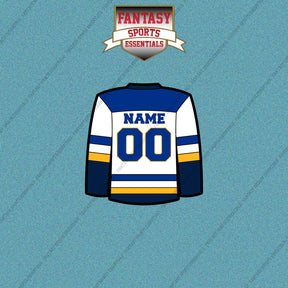 St. Louis Blues Personalized Current Away Jersey Car Decals