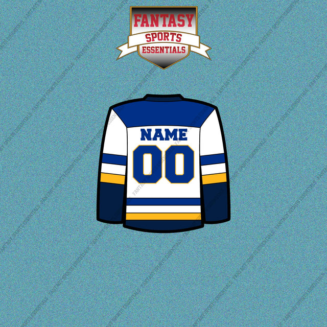 St. Louis Blues Personalized Current Away Jersey Car Decals