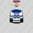 St. Louis Blues Personalized Current Away Jersey Glossy Stickers