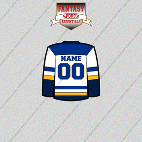 St. Louis Blues Personalized Current Away Jersey Glossy Stickers