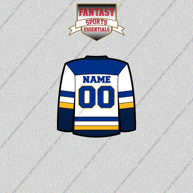 St. Louis Blues Personalized Current Away Jersey Glossy Stickers