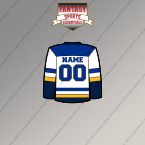 St. Louis Blues Personalized Current Away Jersey Magnets