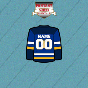 St. Louis Blues Personalized Current Home Jersey Car Decals
