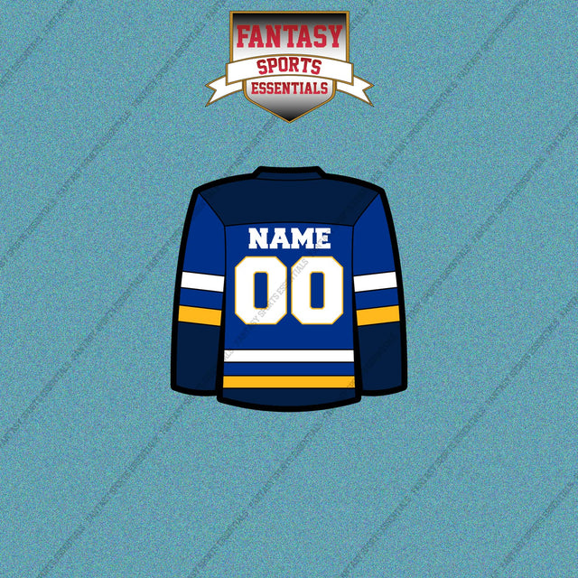St. Louis Blues Personalized Current Home Jersey Car Decals