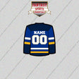 St. Louis Blues Personalized Current Home Jersey Glossy Stickers