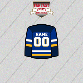 St. Louis Blues Personalized Current Home Jersey Glossy Stickers