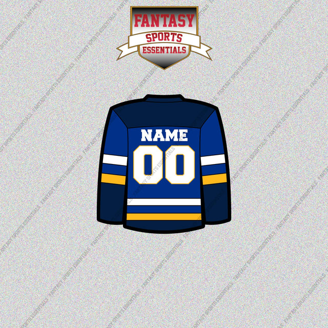 St. Louis Blues Personalized Current Home Jersey Glossy Stickers