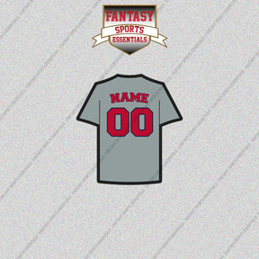 St. Louis Cardinals Personalized Current Away Jersey Glossy Stickers
