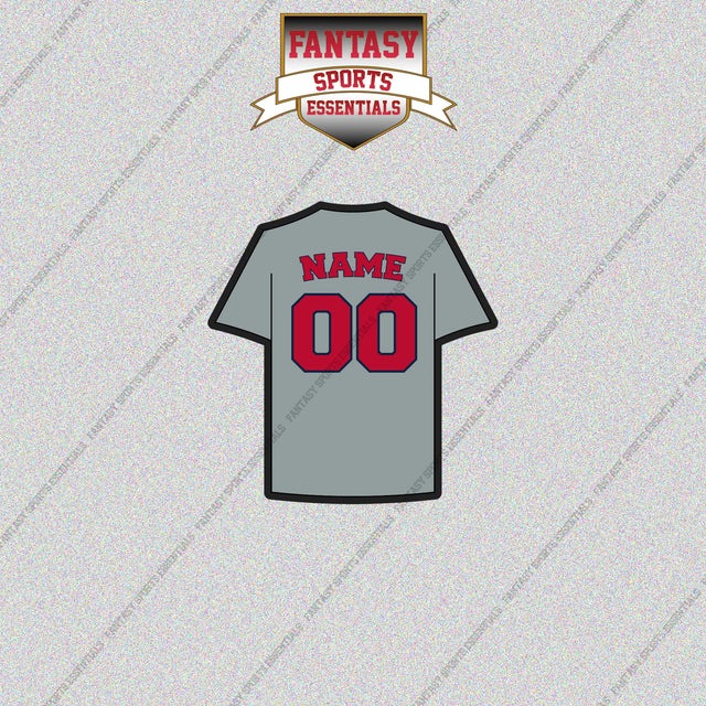 St. Louis Cardinals Personalized Current Away Jersey Glossy Stickers