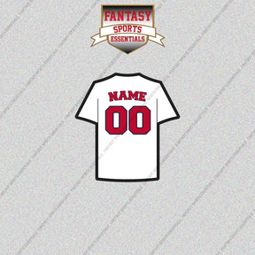 St. Louis Cardinals Personalized Current Home Jersey Glossy Stickers