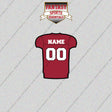 Stanford Cardinal Football Personalized Home Jersey Glossy Stickers