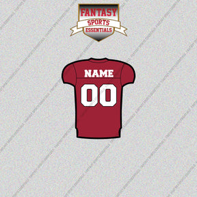 Stanford Cardinal Football Personalized Home Jersey Glossy Stickers