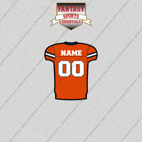 Syracuse Orange Football Personalized Home Jersey Glossy Stickers