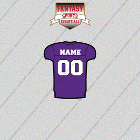TCU Horned Frogs Football Personalized Home Jersey Glossy Stickers