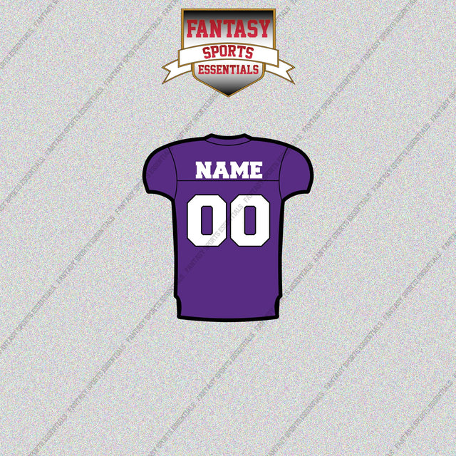 TCU Horned Frogs Football Personalized Home Jersey Glossy Stickers