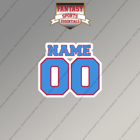Tennessee Titans Personalized Current Name and Number Magnets