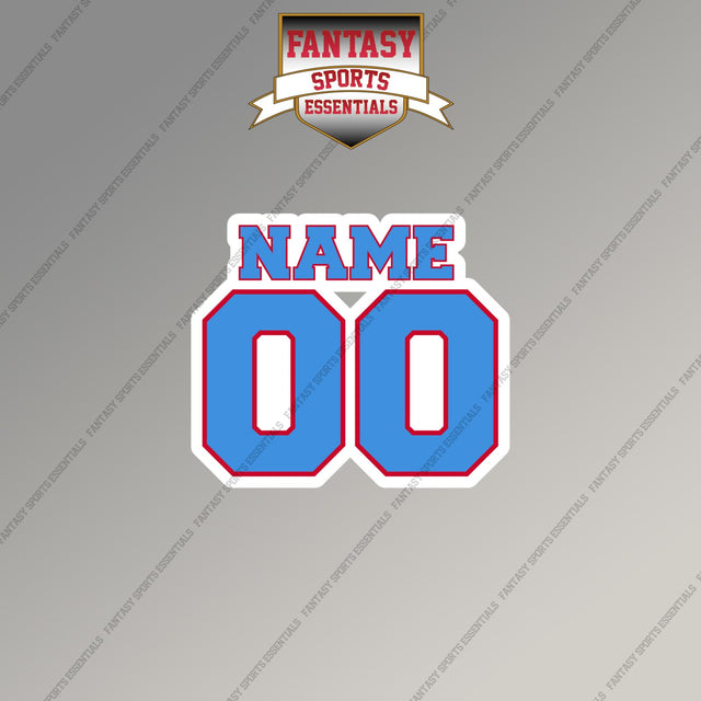 Tennessee Titans Personalized Current Name and Number Magnets