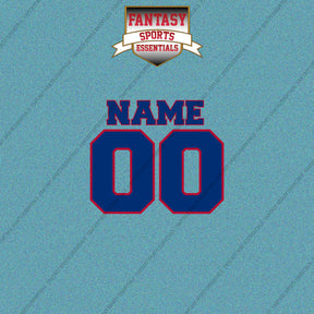 Texas Rangers Personalized Current Name and Number Car Decals