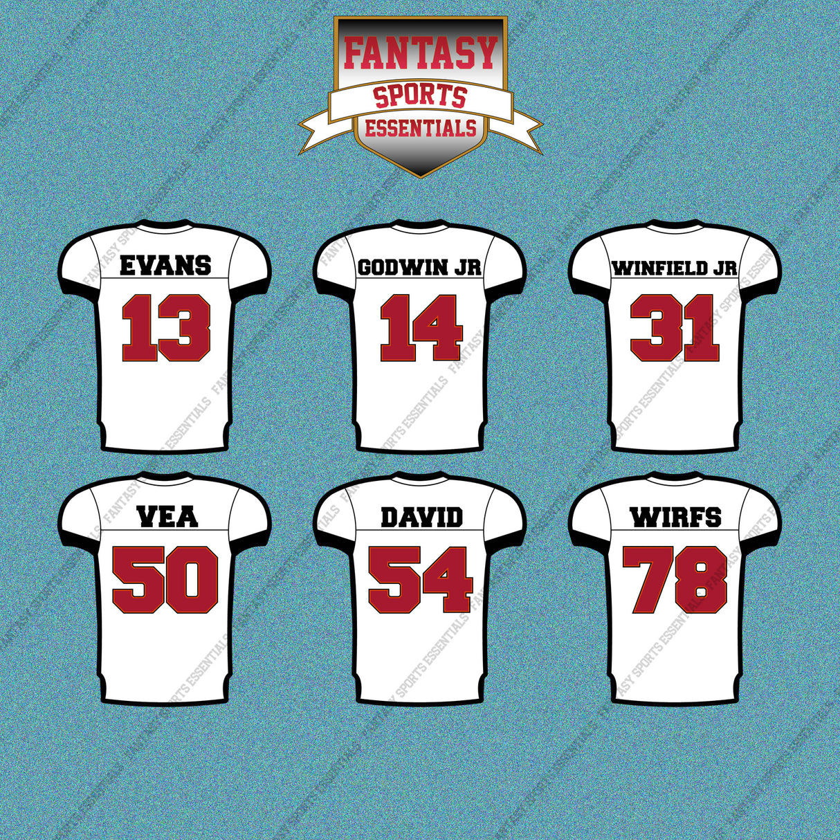 Tampa Bay Buccaneers 2025 Away Jersey Car Decals (Choose Your Player) Page 2