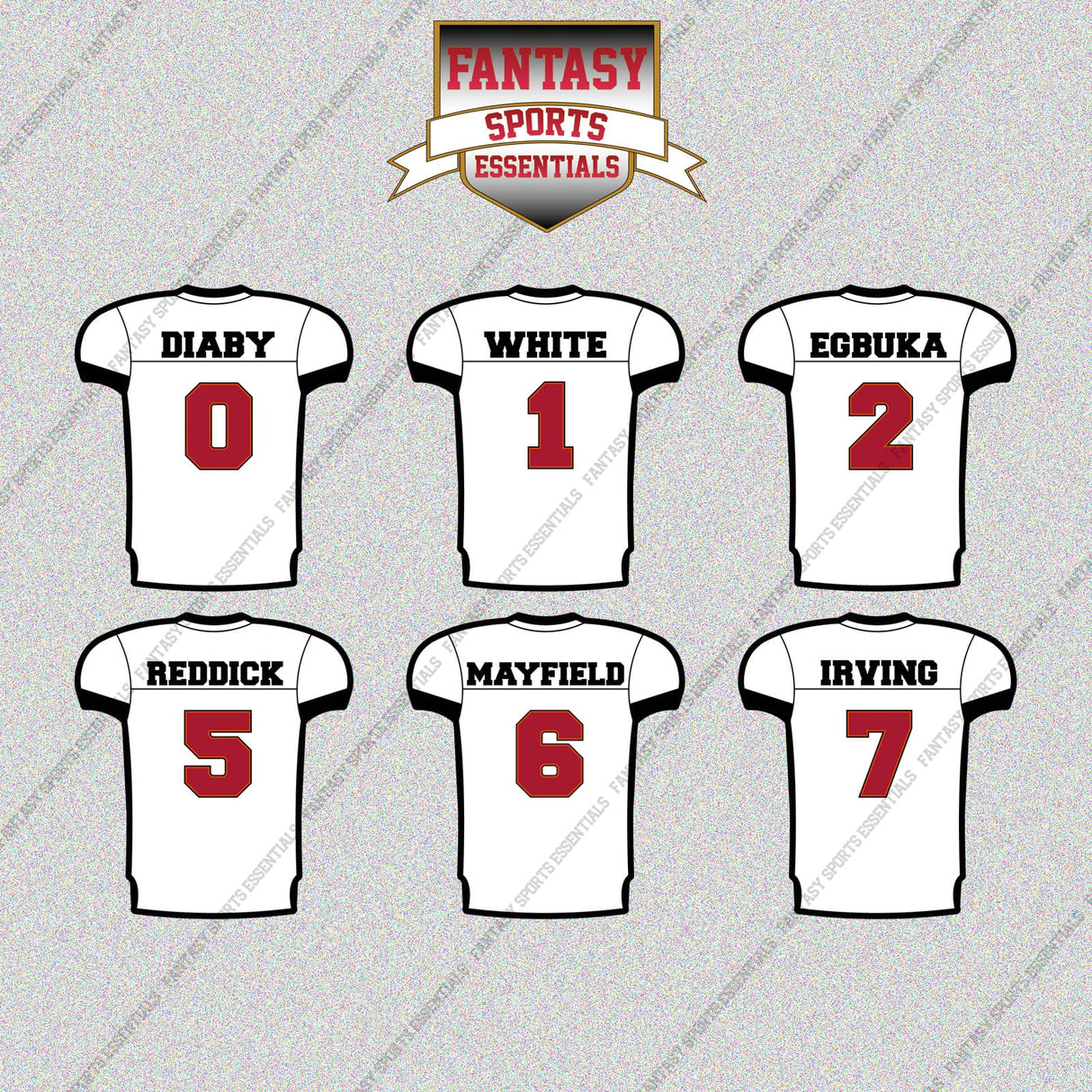 Tampa Bay Buccaneers 2025 Away Jersey Glossy Stickers (Choose Your Player) Page 1