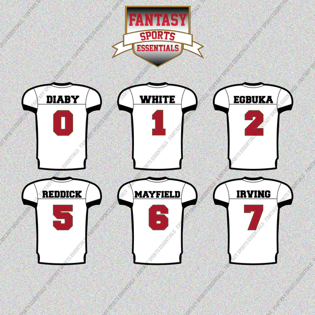 Tampa Bay Buccaneers 2025 Away Jersey Glossy Stickers (Choose Your Player) Page 1