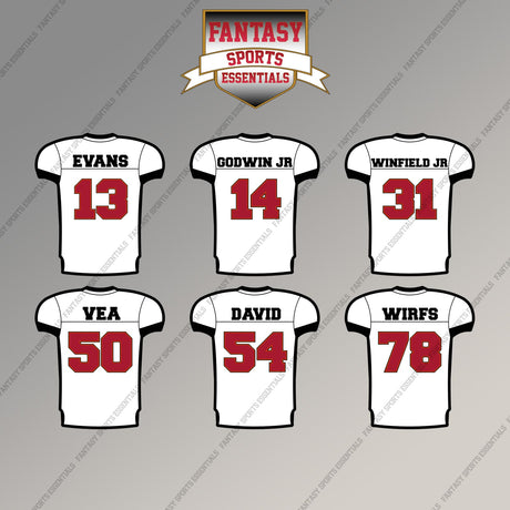 Tampa Bay Buccaneers 2025 Away Jersey Magnets (Choose Your Player) Page 2