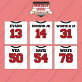 Tampa Bay Buccaneers 2025 Away Jersey Wall Art Prints (Choose Your Player) Page 2