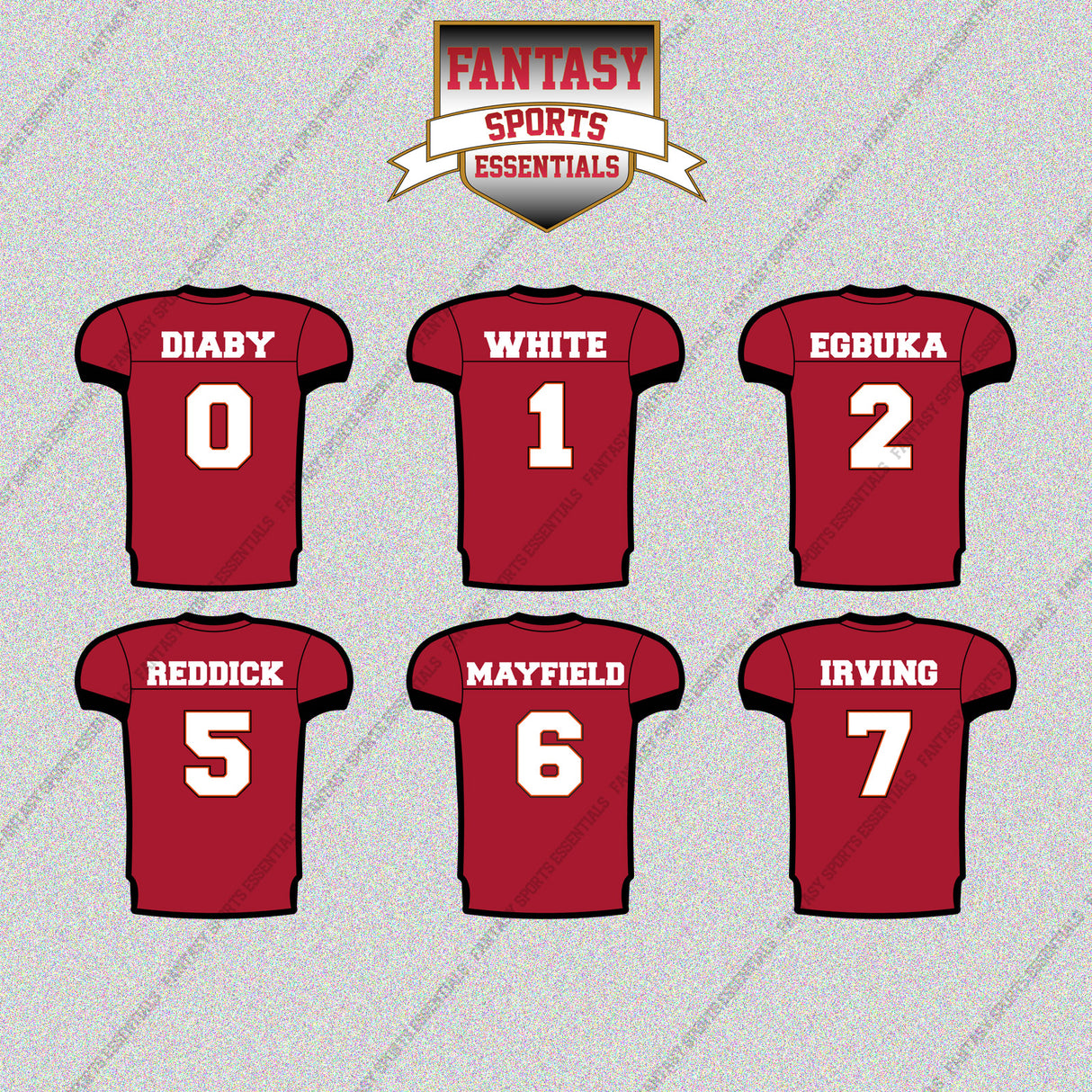 Tampa Bay Buccaneers 2025 Home Jersey Glossy Stickers (Choose Your Player) Page 1
