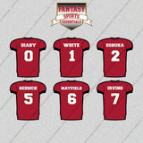 Tampa Bay Buccaneers 2025 Home Jersey Glossy Stickers (Choose Your Player) Page 1