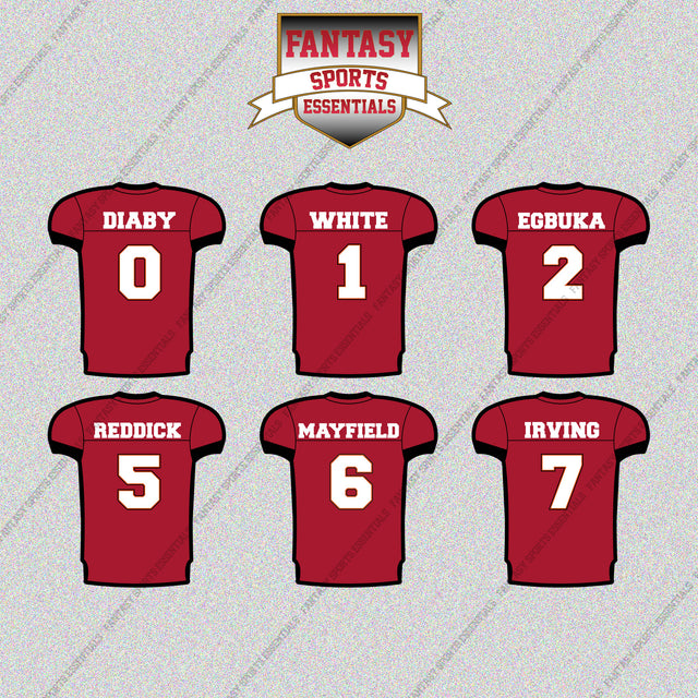 Tampa Bay Buccaneers 2025 Home Jersey Glossy Stickers (Choose Your Player) Page 1