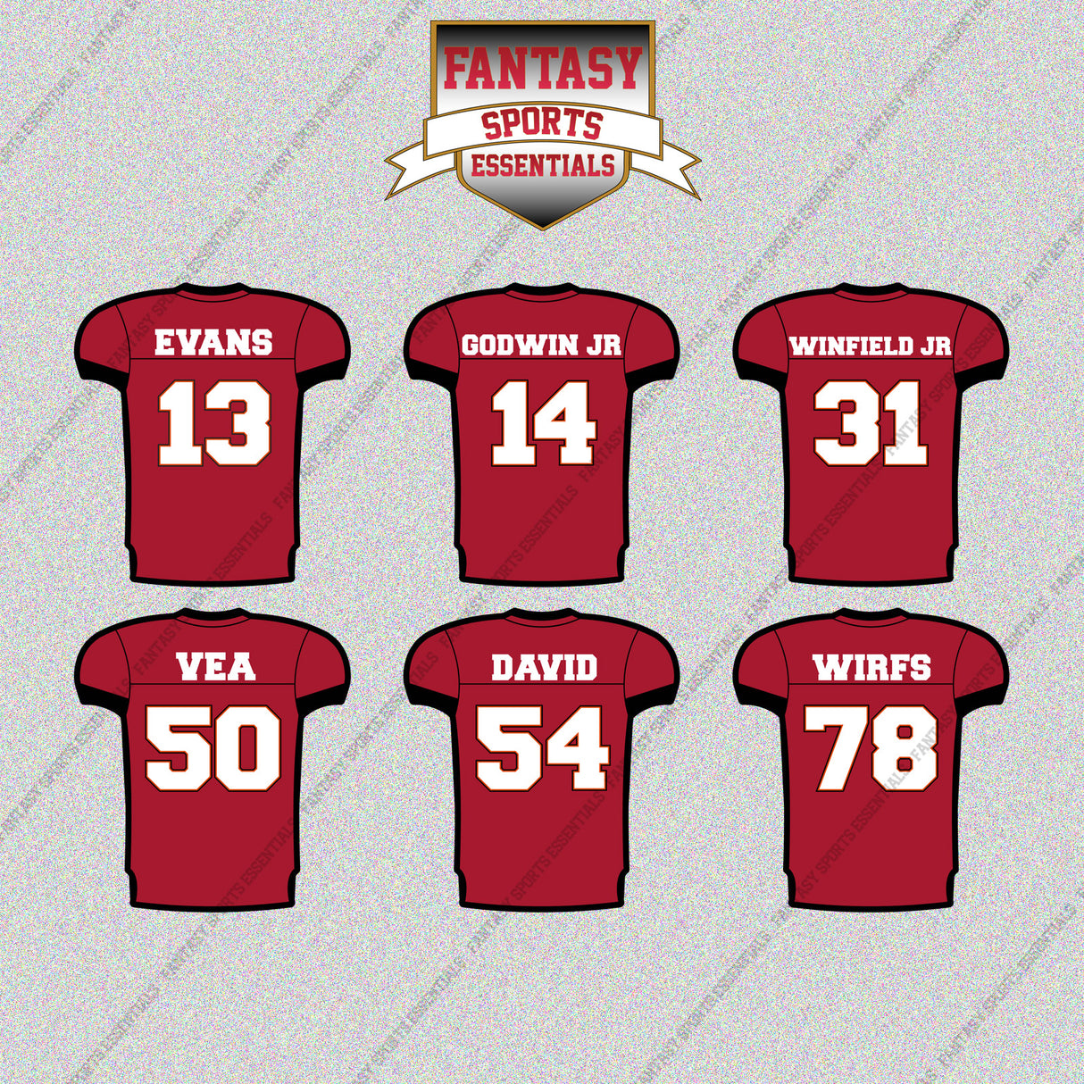 Tampa Bay Buccaneers 2025 Home Jersey Glossy Stickers (Choose Your Player) Page 2