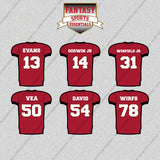 Tampa Bay Buccaneers 2025 Home Jersey Glossy Stickers (Choose Your Player) Page 2