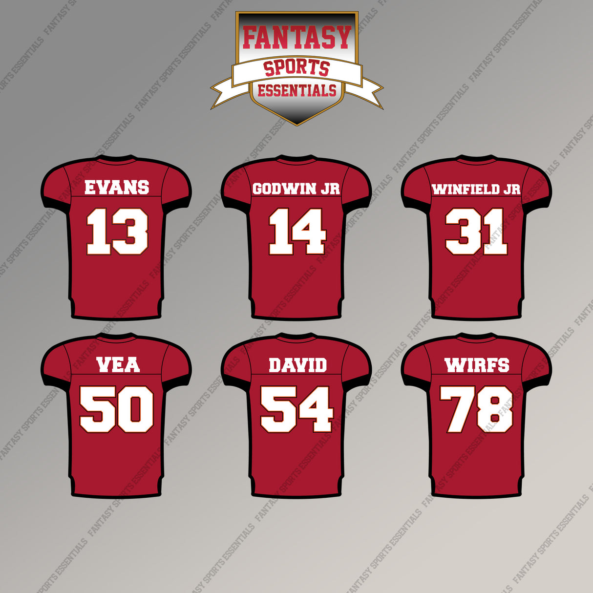 Tampa Bay Buccaneers 2025 Home Jersey Magnets (Choose Your Player) Page 2