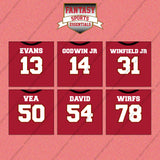 Tampa Bay Buccaneers 2025 Home Jersey Wall Art Prints (Choose Your Player) Page 2