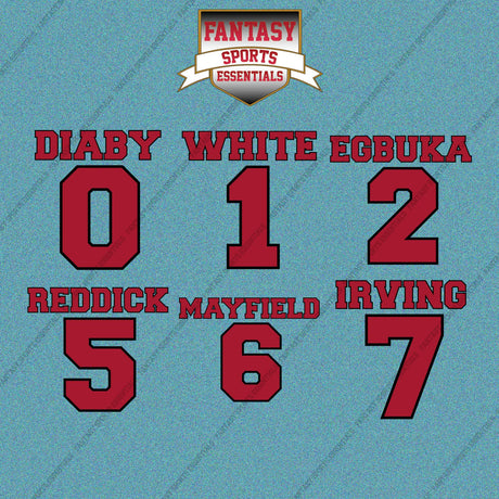 Tampa Bay Buccaneers 2025 Name and Number Car Decals (Choose Your Player) Page 1