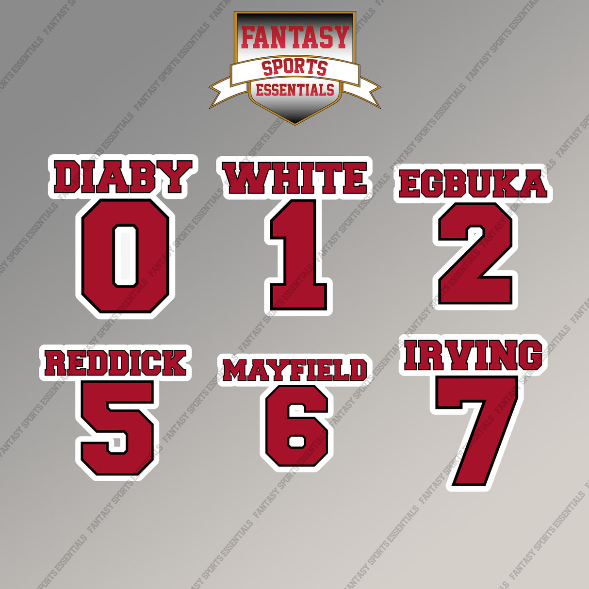 Tampa Bay Buccaneers 2025 Name and Number Magnets (Choose Your Player) Page 1