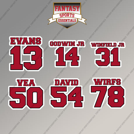 Tampa Bay Buccaneers 2025 Name and Number Magnets (Choose Your Player) Page 2