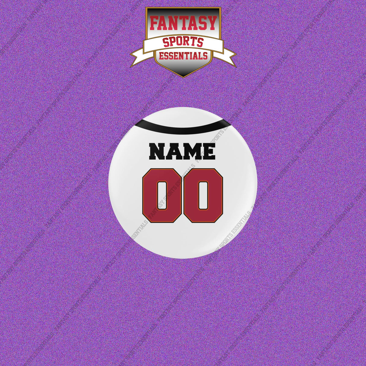 Tampa Bay Buccaneers Personalized Current Away Jersey Buttons