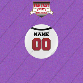 Tampa Bay Buccaneers Personalized Current Away Jersey Buttons