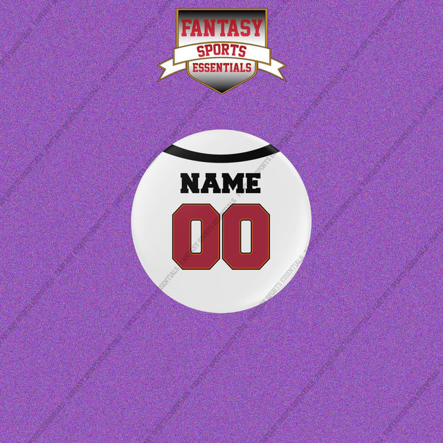Tampa Bay Buccaneers Personalized Current Away Jersey Buttons
