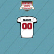 Tampa Bay Buccaneers Personalized Current Away Jersey Car Decals