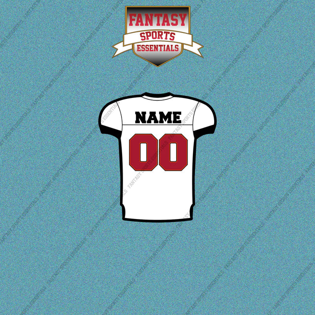 Tampa Bay Buccaneers Personalized Current Away Jersey Car Decals